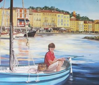 Fresque autour d’une piscine